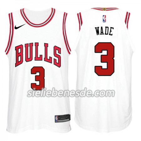 Herren NBA Chicago Bulls Trikot Dwyane Wade 3 Nike Weiß Swingman
